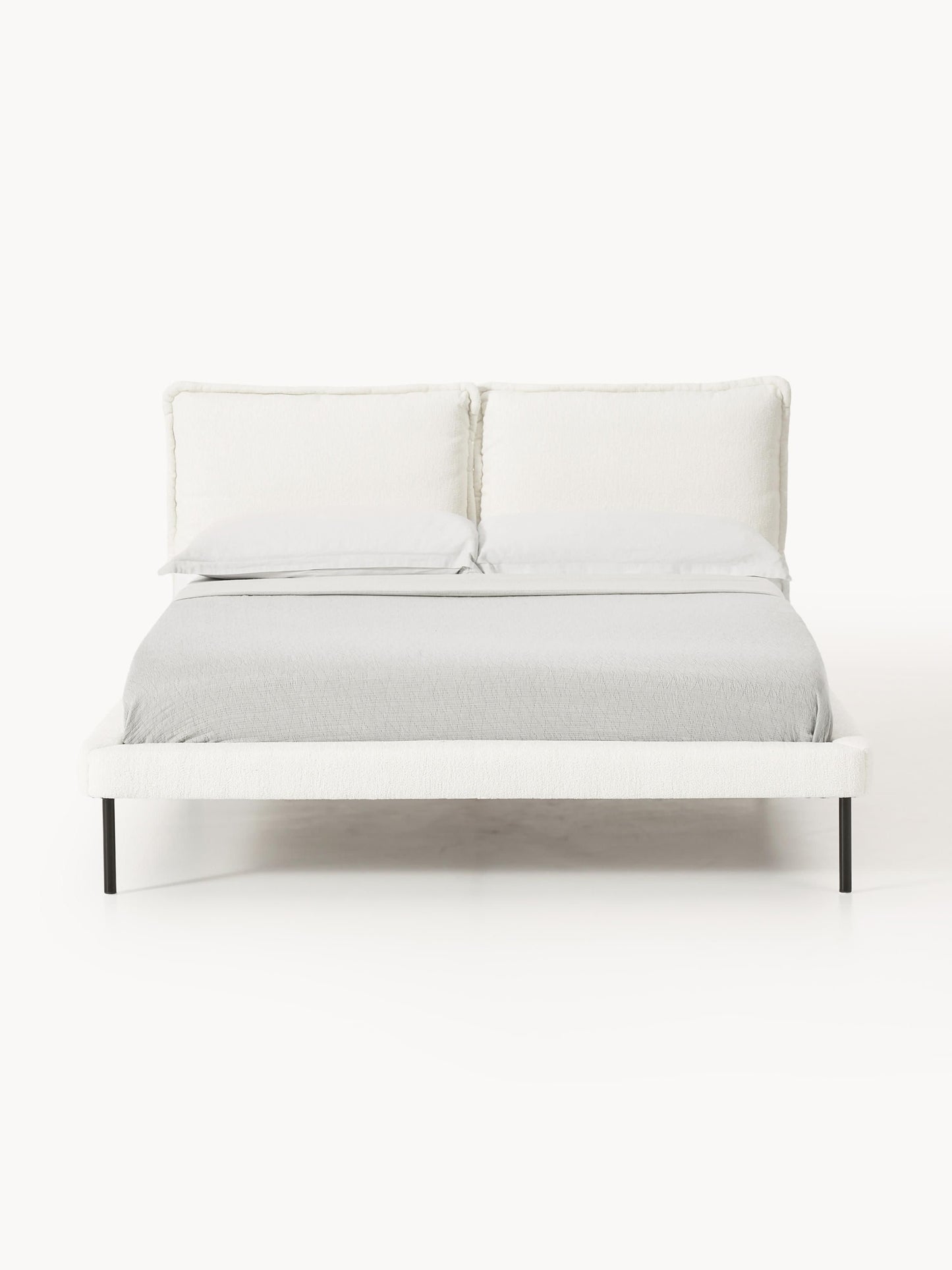 Amelfia Teddy Bouclé Upholstered Bed