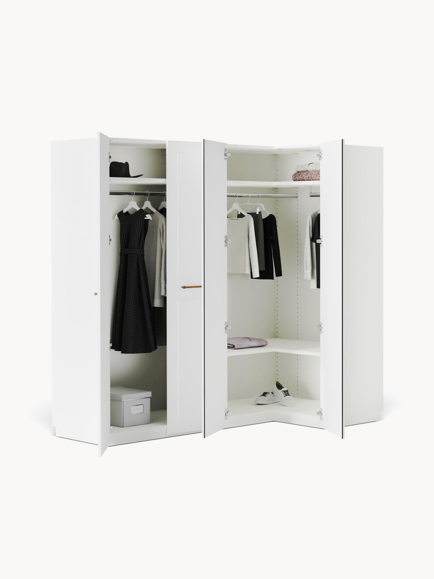 Charmoine Modular Corner Wardrobe, 215 cm Wide, in Various Sizes