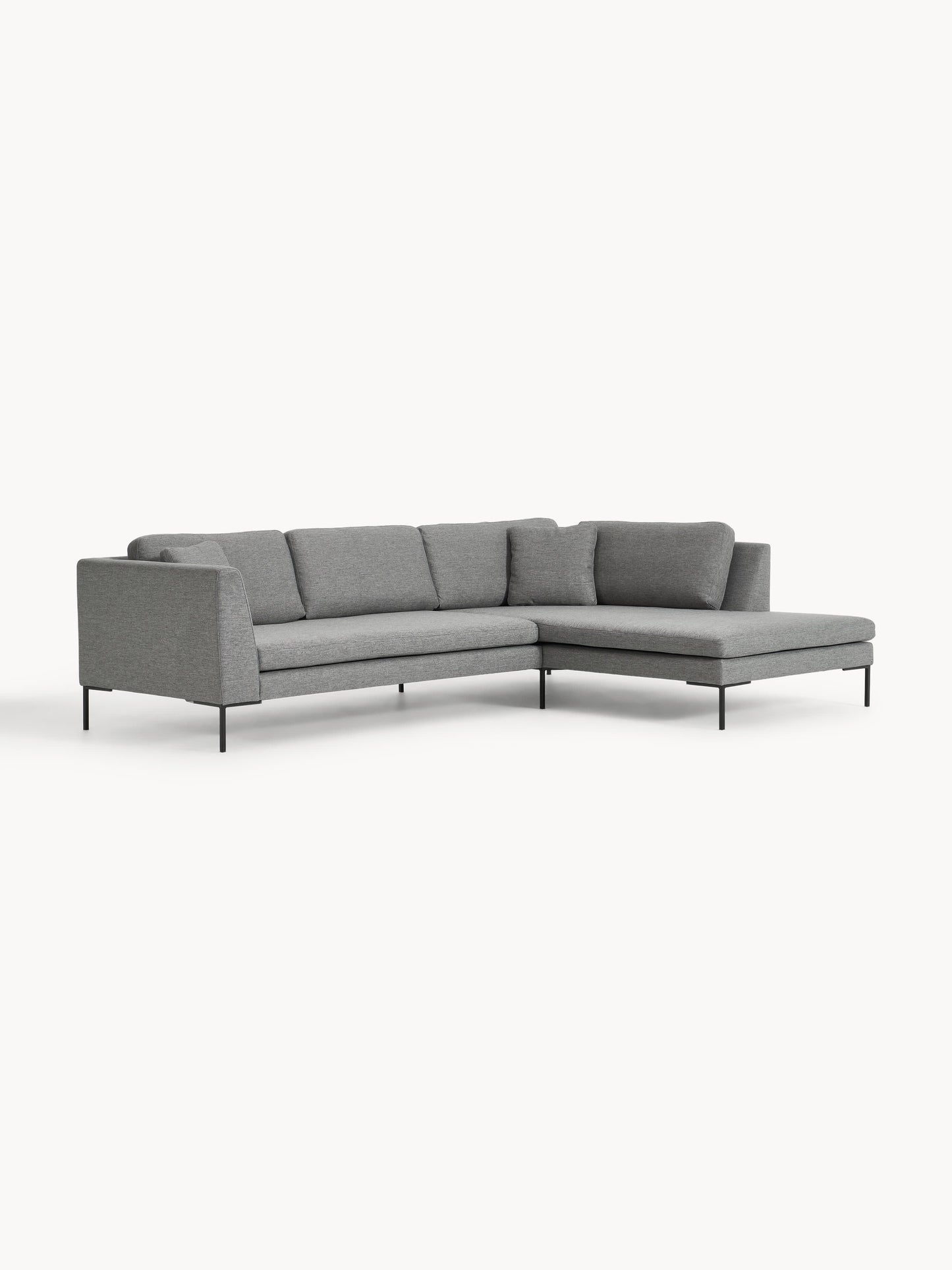 Emvano Corner Sofa with Metal Legs