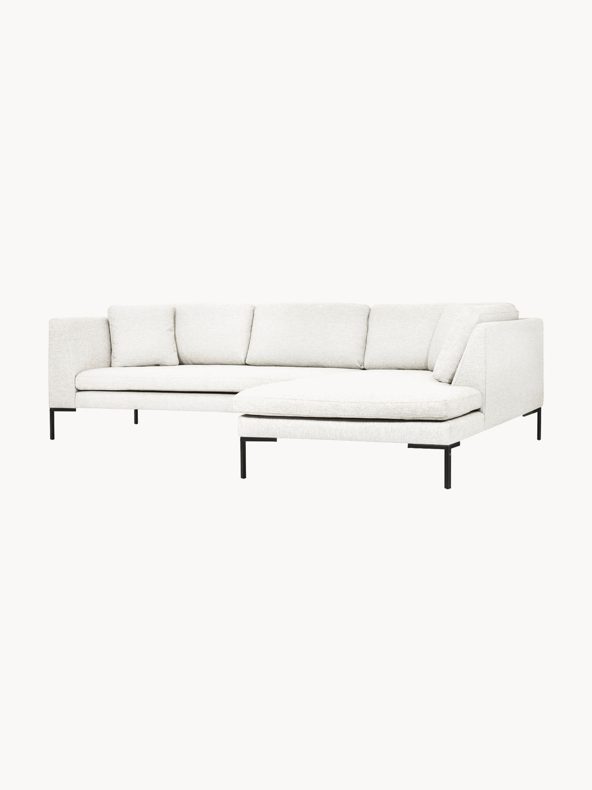 Emvano Corner Sofa with Metal Legs