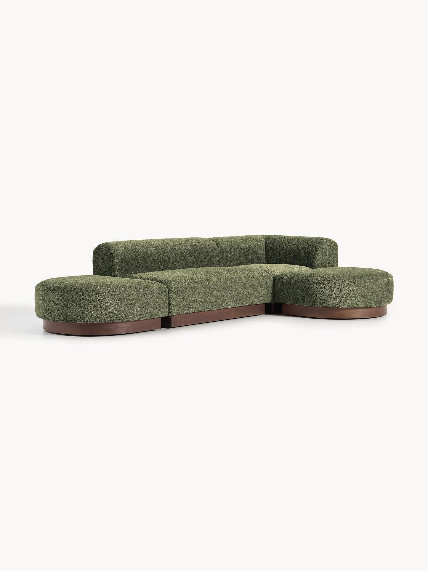 Natfia Modular Teddy Bouclé Corner Sofa