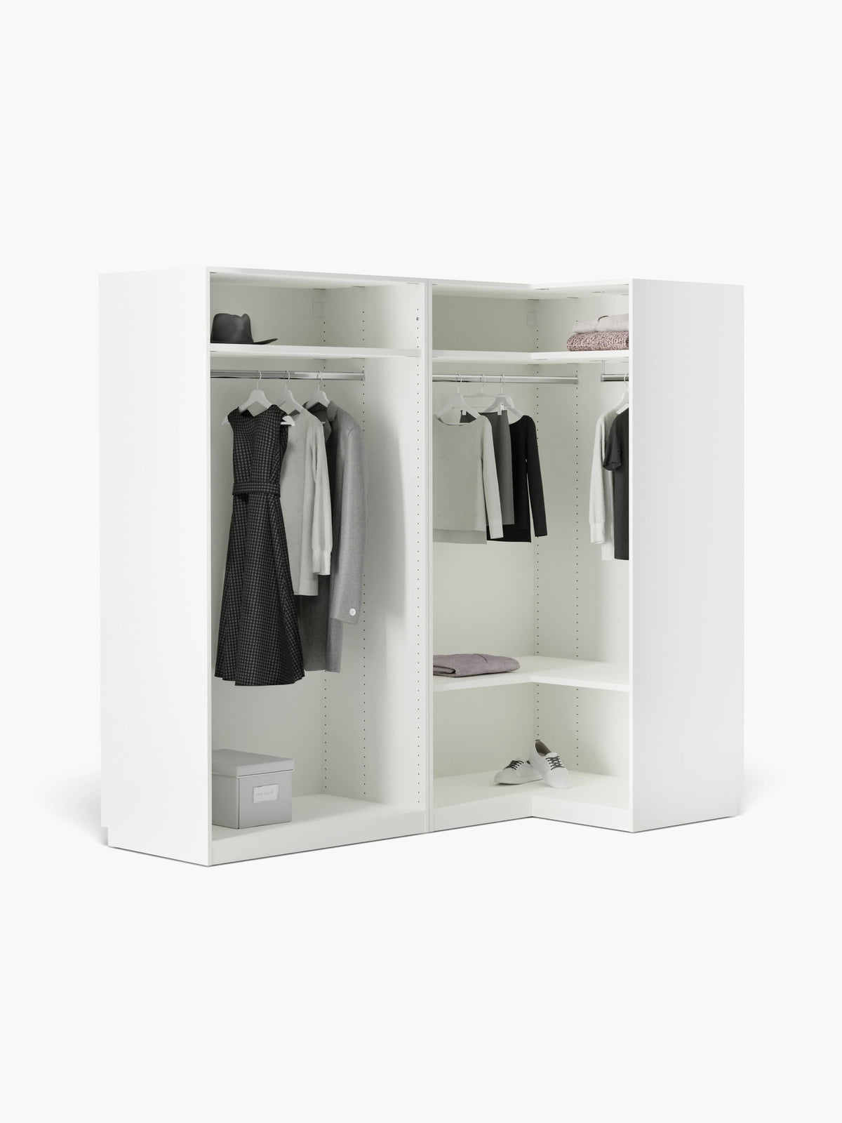 Simfia Modular Corner Wardrobe, 215 cm Wide, in Various Sizes