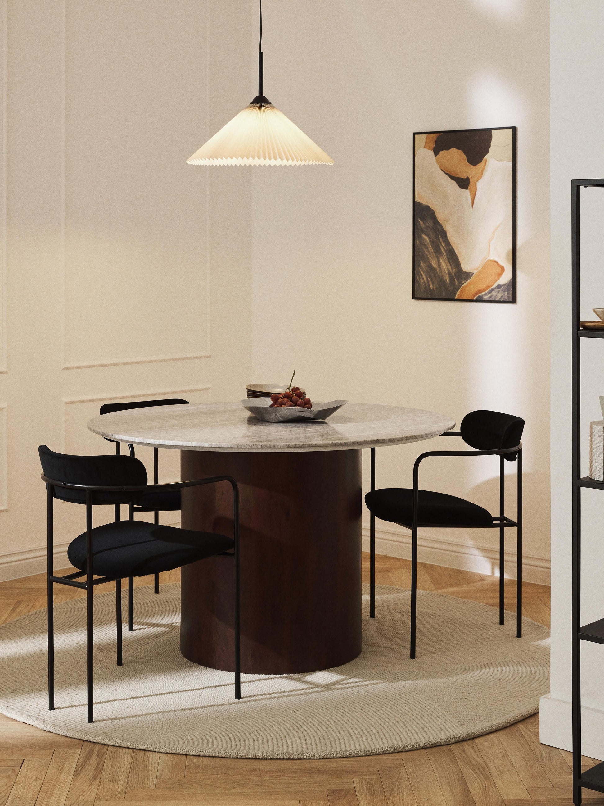 Abvenno Marble Round Dining Table, Ø 120 cm
