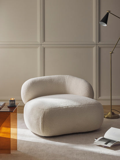 Albiana Lounge Chair in Teddy Fur