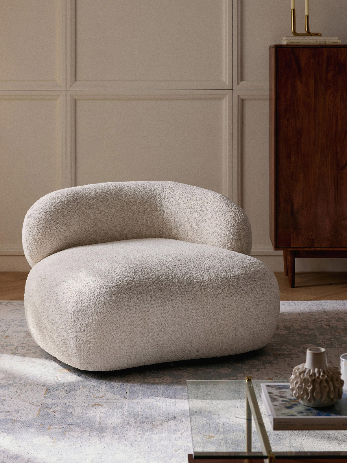 Albiana Teddy Bouclé Lounge Chair