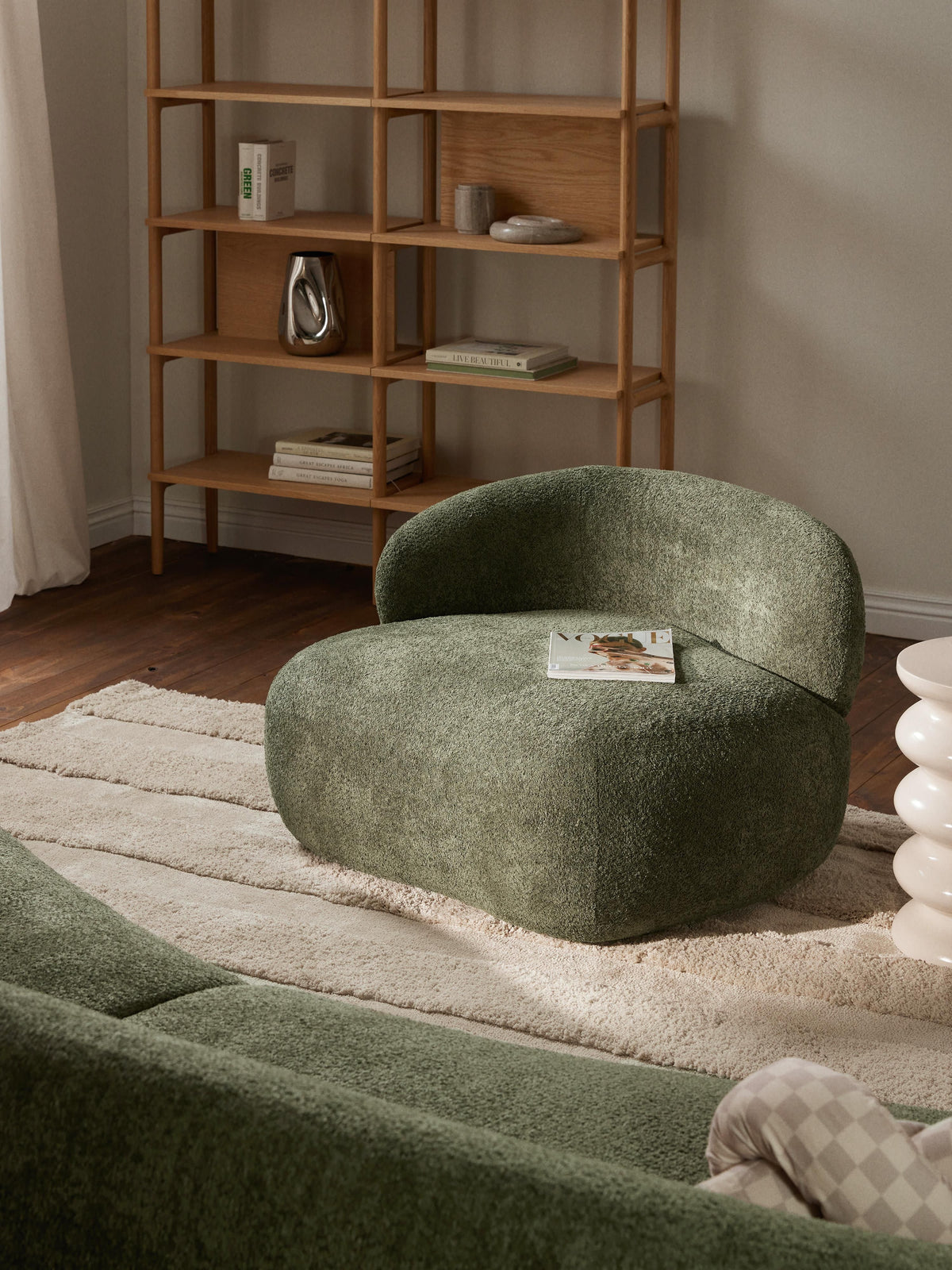 Albiana Teddy Bouclé Lounge Chair