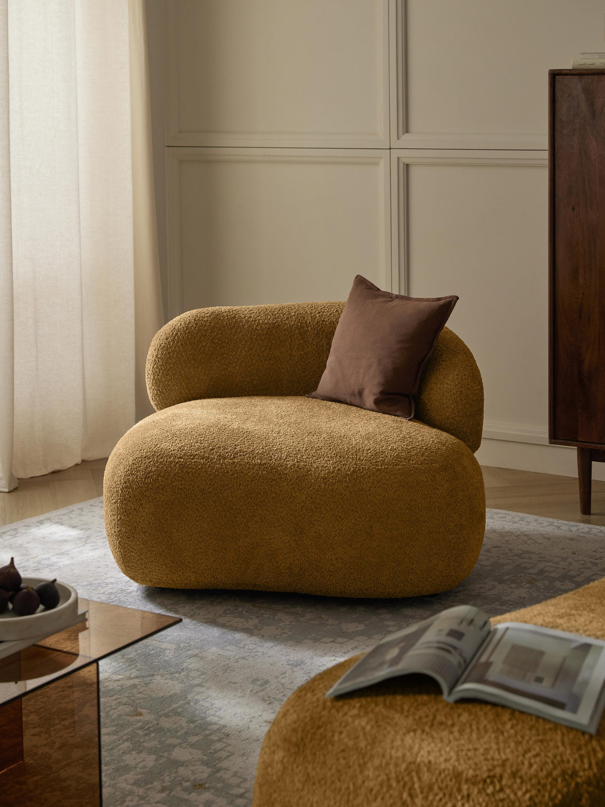 Albiana Teddy Bouclé Lounge Chair