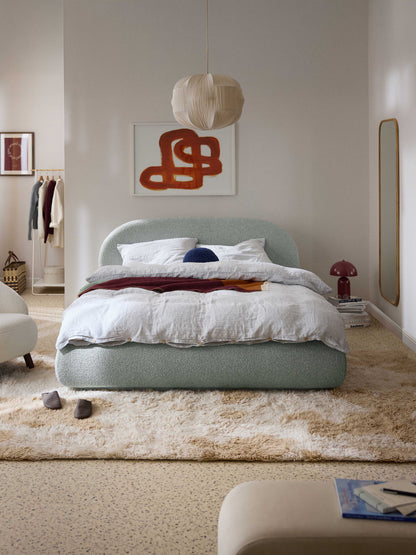 Albiana Upholstered Bed in Bouclé