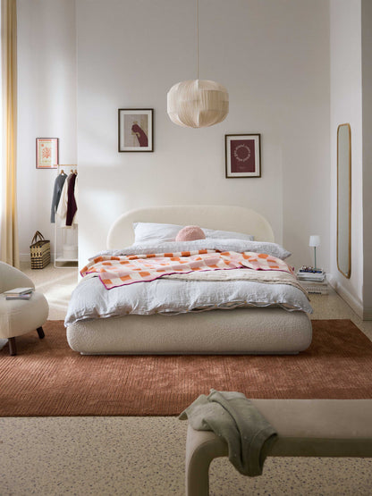 Albiana Upholstered Bed in Bouclé