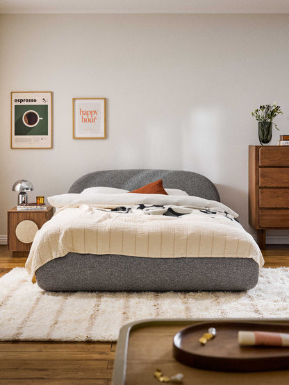 Albiana Upholstered Bed in Bouclé