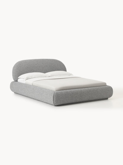 Albiana Upholstered Bed in Bouclé with Storage