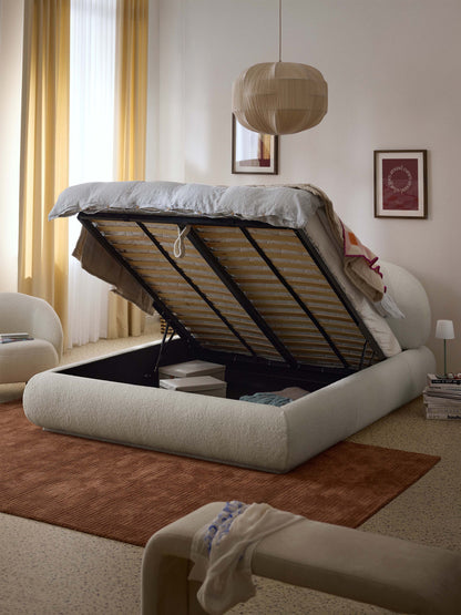 Albiana Upholstered Teddy Bed with Storage