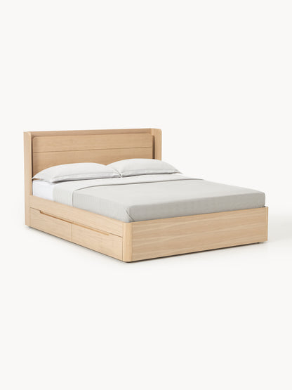 Alvita Wooden Bed with Drawers