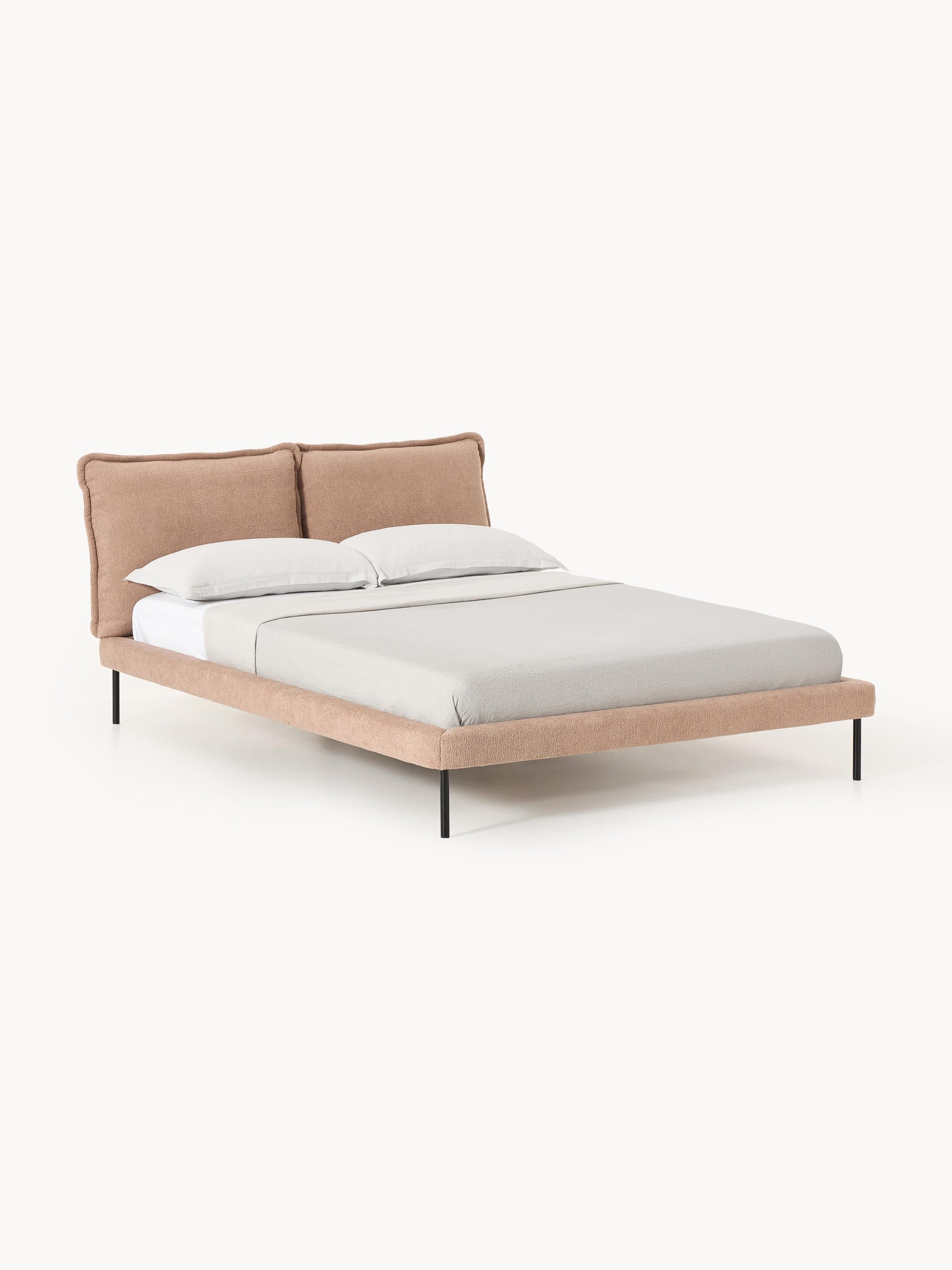Amelfia Teddy Bouclé Upholstered Bed