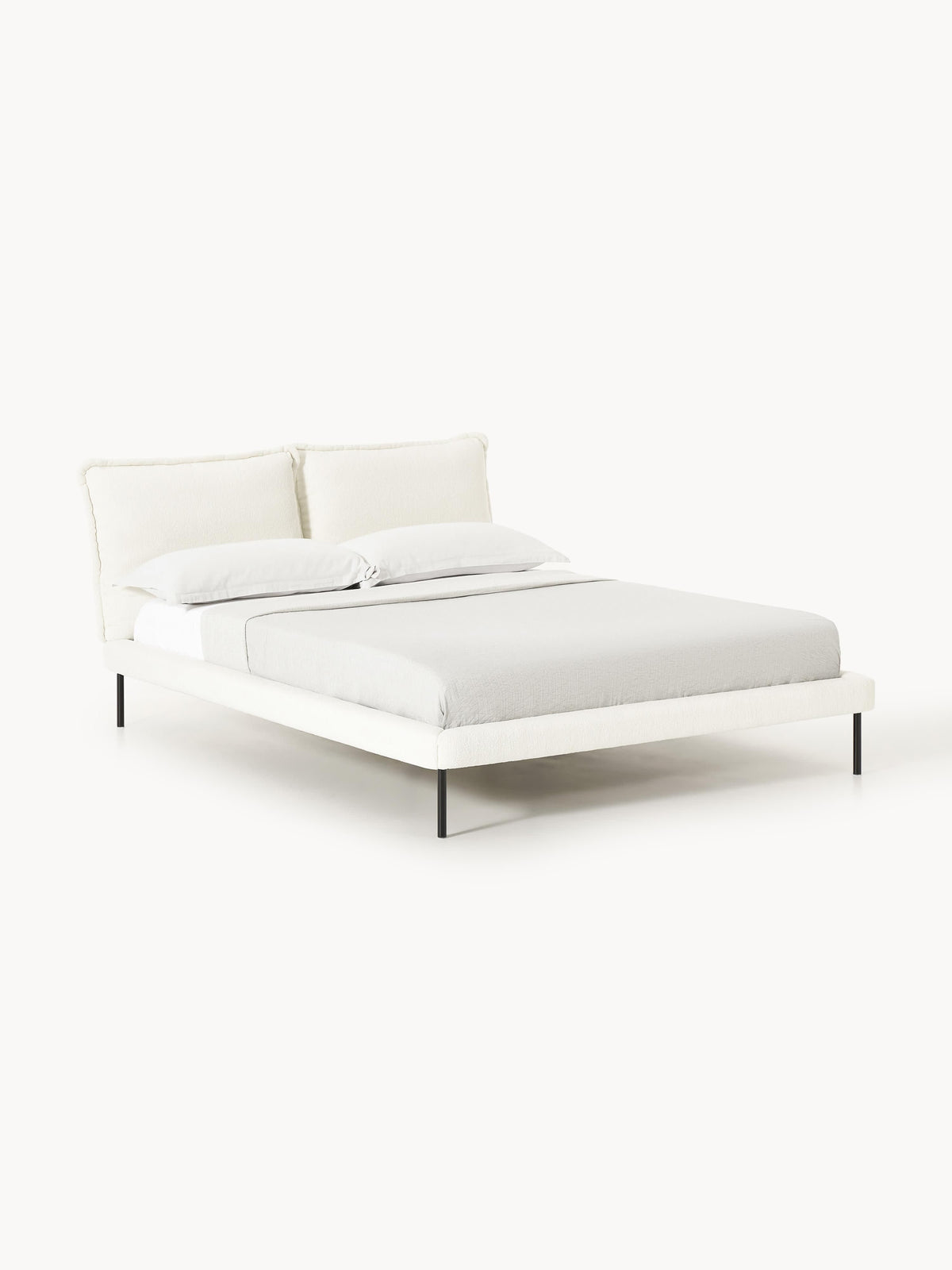 Amelfia Teddy Bouclé Upholstered Bed