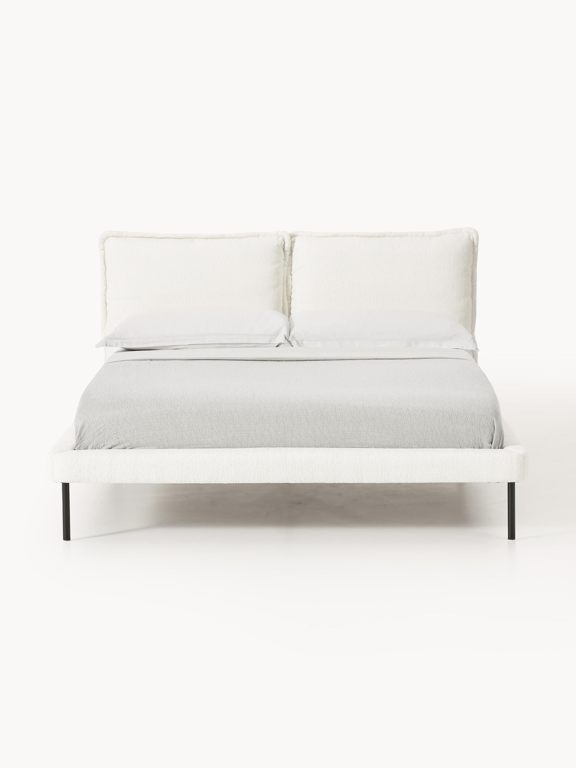 Amelfia Teddy Bouclé Upholstered Bed