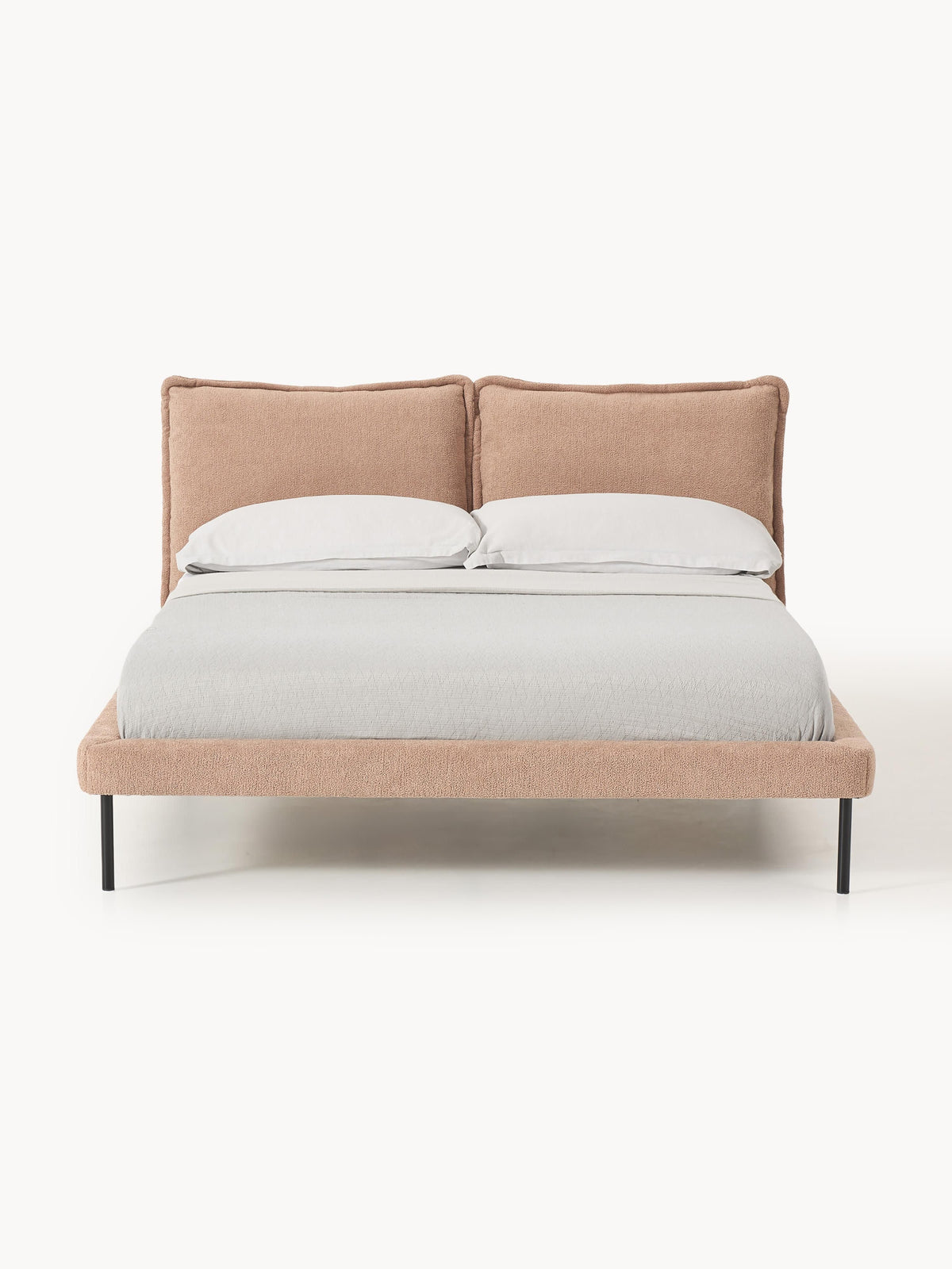 Amelfia Teddy Bouclé Upholstered Bed