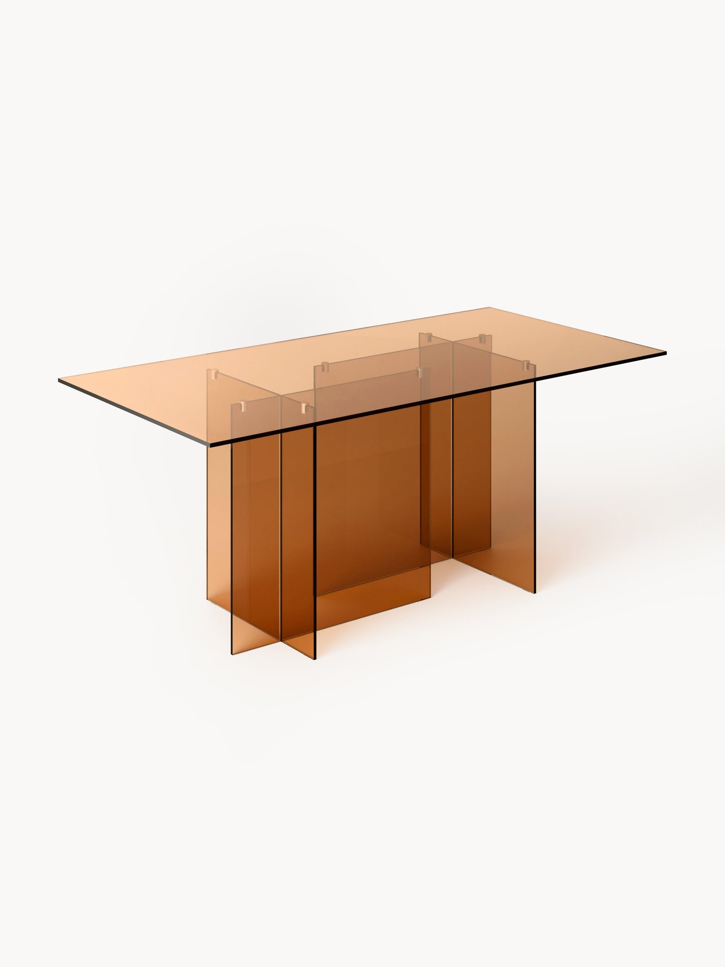 Anoudie Dining Table in Glass, 180 x 90 cm