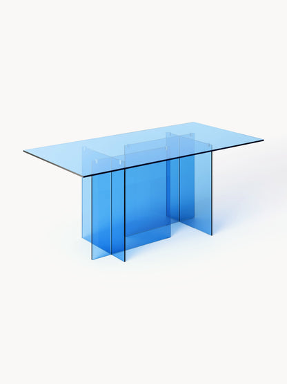 Anoudie Dining Table in Glass, 180 x 90 cm