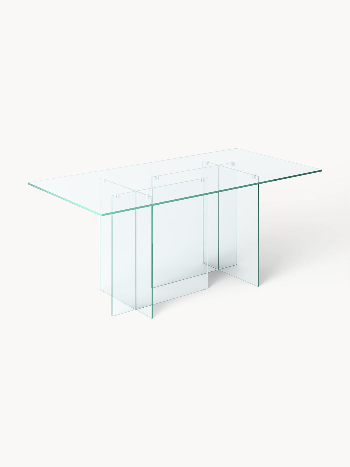 Anoudie Dining Table in Glass, 180 x 90 cm