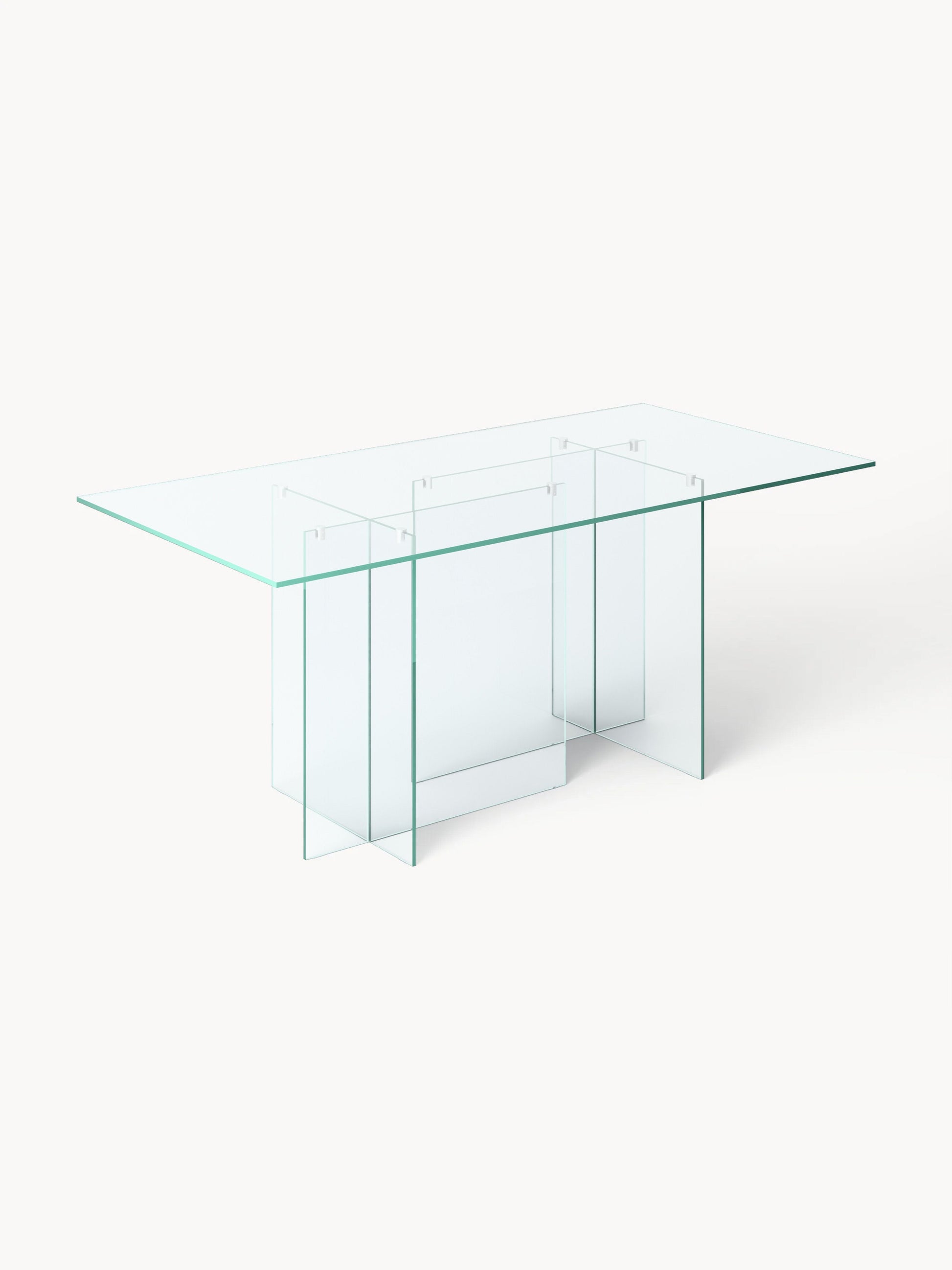 Anoudie Dining Table in Glass, 180 x 90 cm