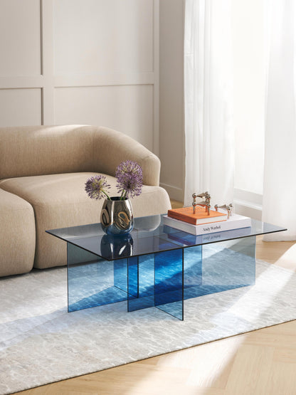 Anoudie Glass Coffee Table, W 102 cm