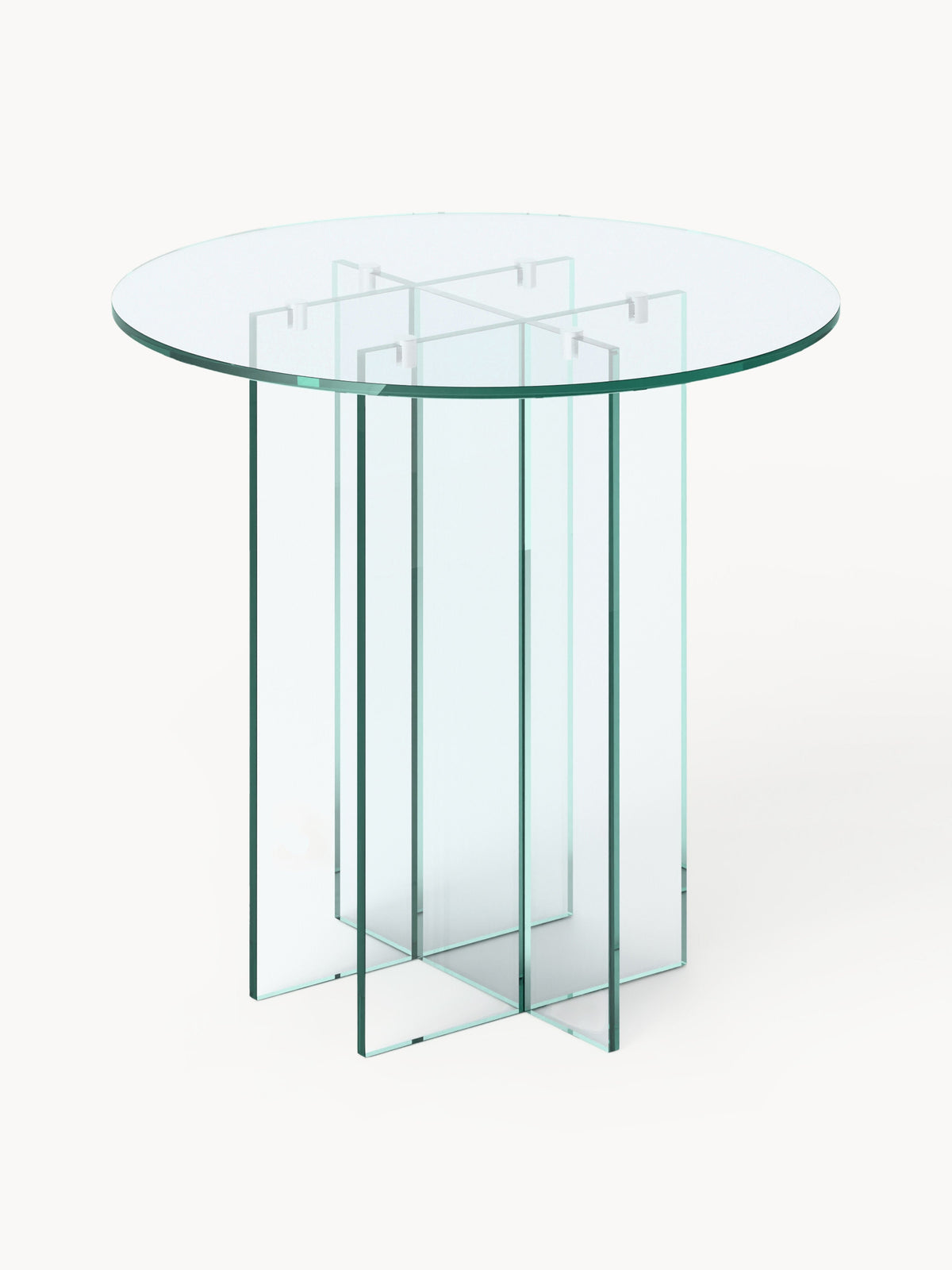 Anoudie Round Glass Dining Table, in Various Sizes