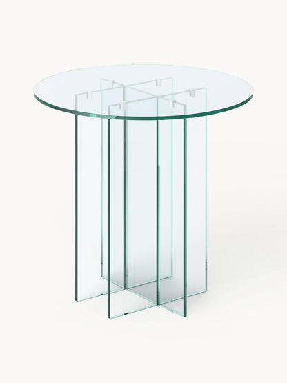 Anoudie Round Glass Dining Table, in Various Sizes