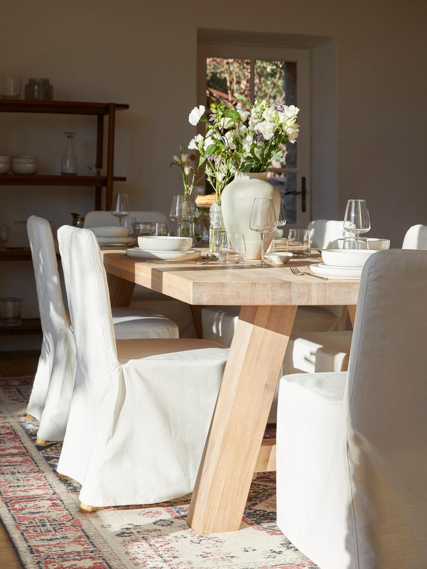 Ashino Dining Table in Oak, in Various Sizes