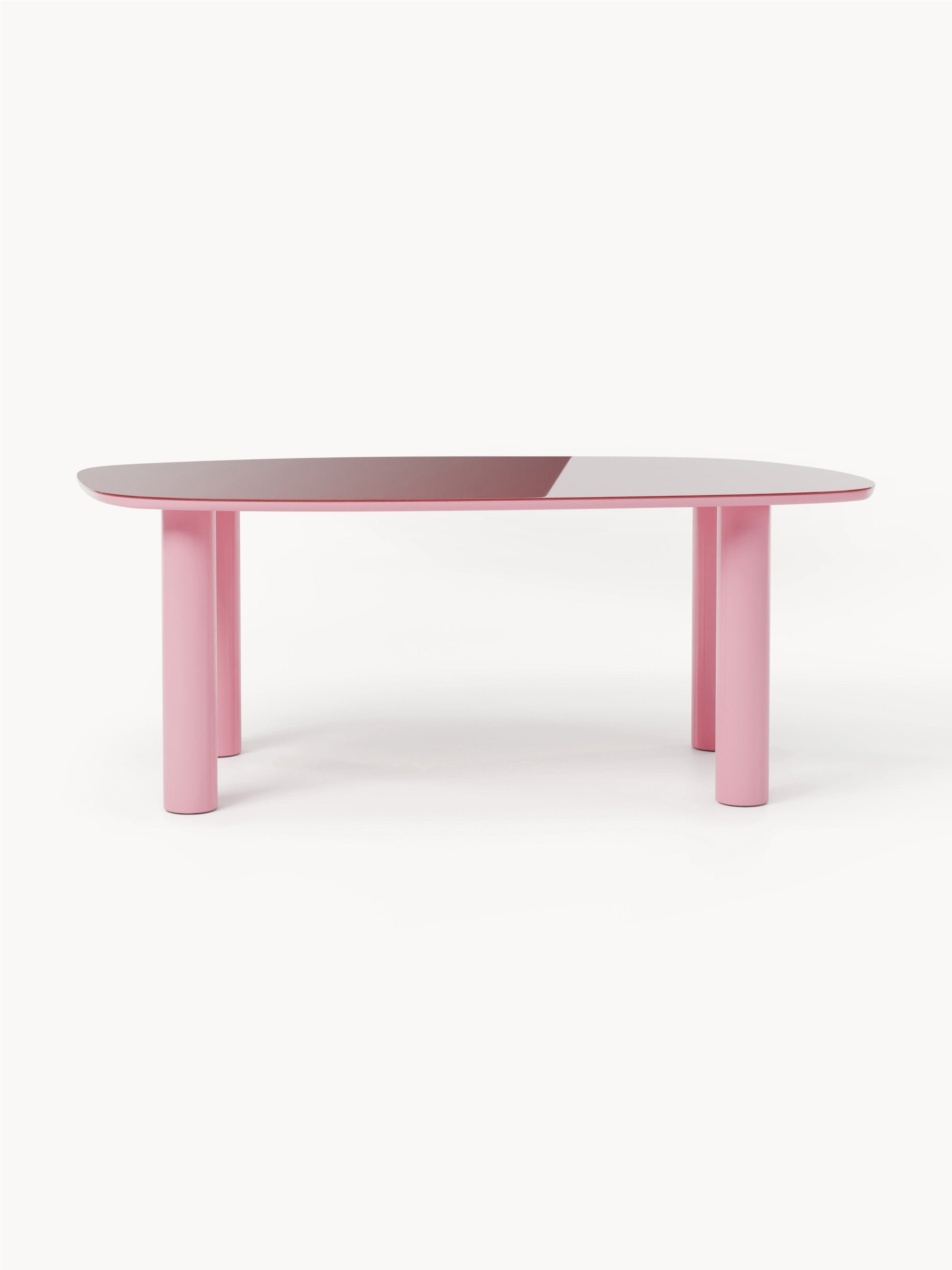Benvenno Organic Dining Table, Glass Top, 200 x 110 cm