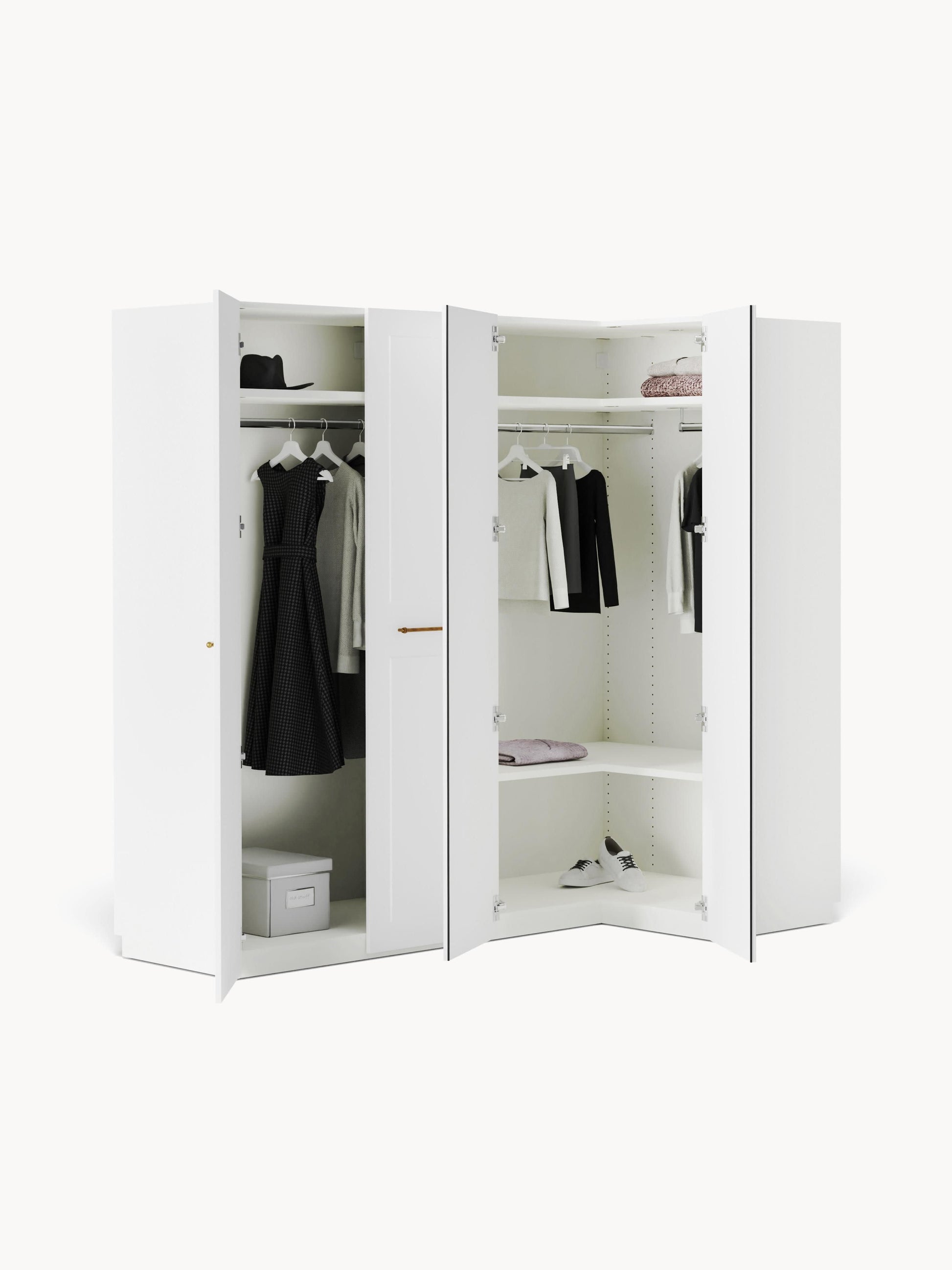 Charmoine Modular Corner Wardrobe, 215 cm Wide, in Various Sizes