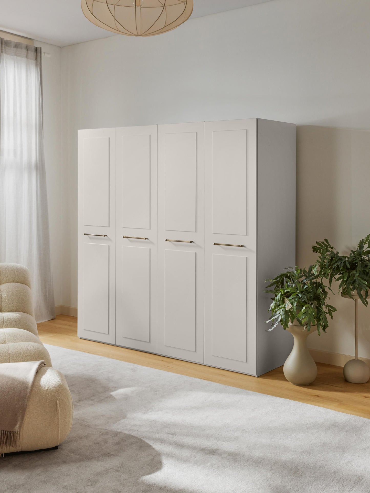 Charmoine Modular Hinged-Door Wardrobe, 200 cm Wide, in Various Sizes