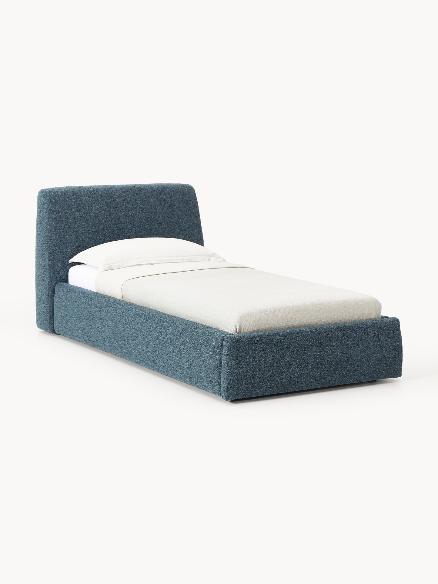 Clovarno Single Storage Bed in Bouclé