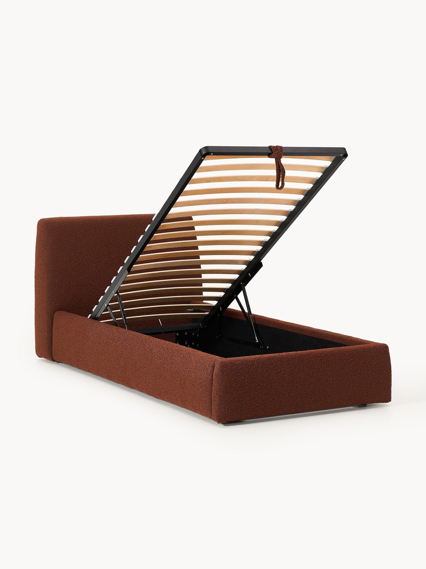 Clovarno Single Storage Bed in Bouclé