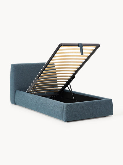 Clovarno Single Storage Bed in Bouclé