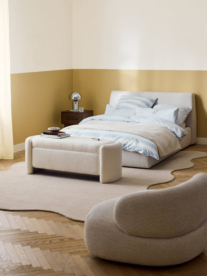 Clovarno Upholstered Bed in Bouclé