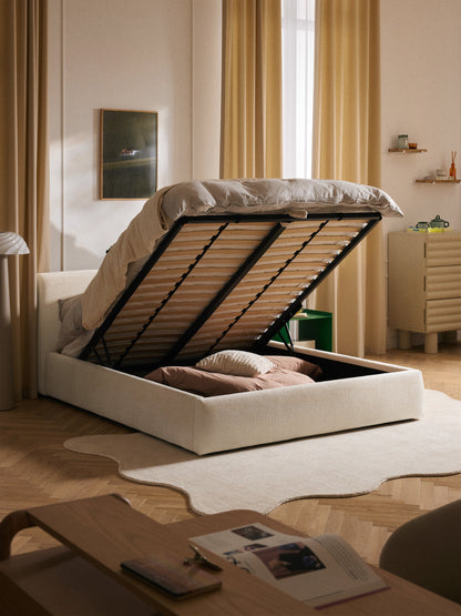 Clovarno Upholstered Bed with Storage