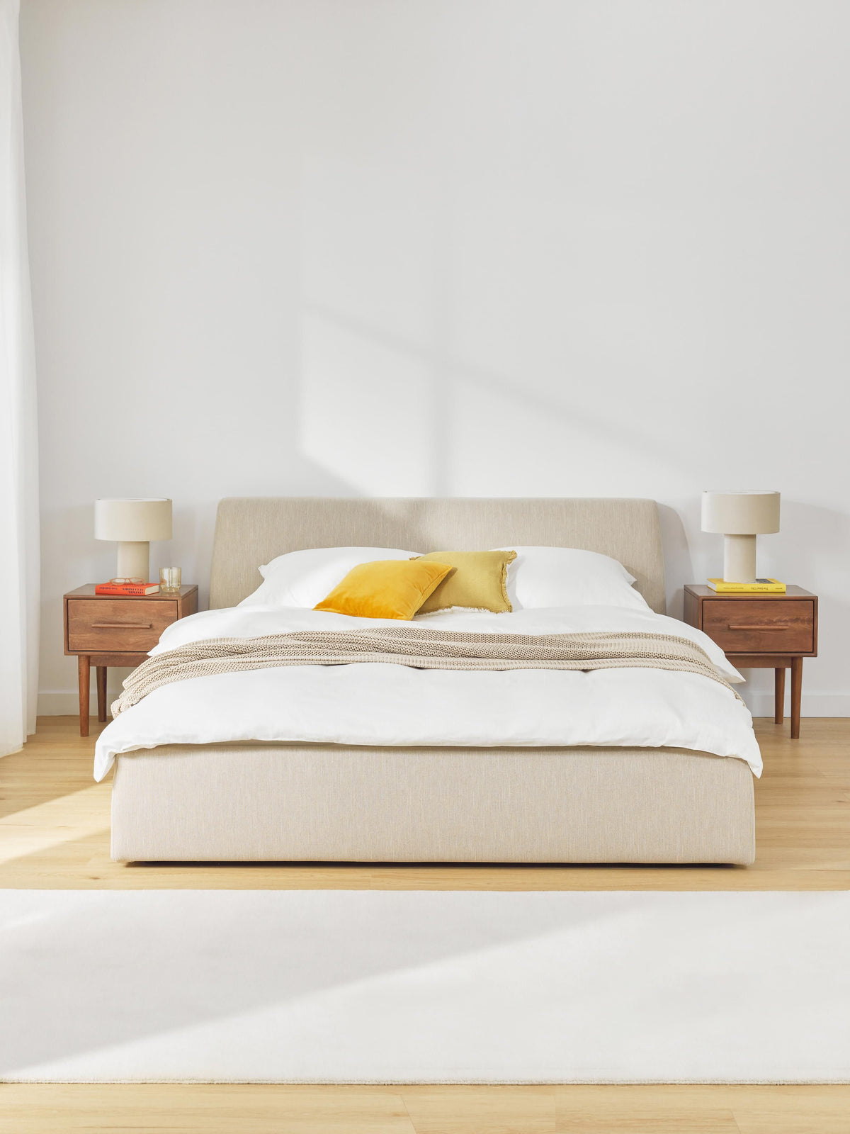 Clovarno Upholstered Bed with Storage