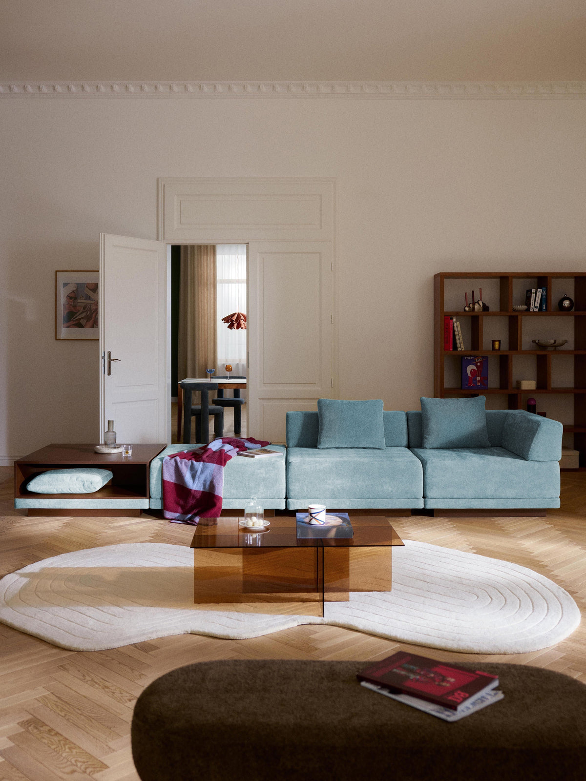 Colfia Modular Sofa (4-Seater) with Coffee Table & Ottoman