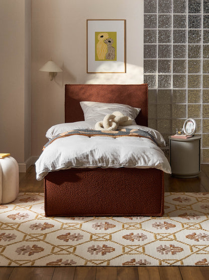 Drennova Single Bed in Bouclé
