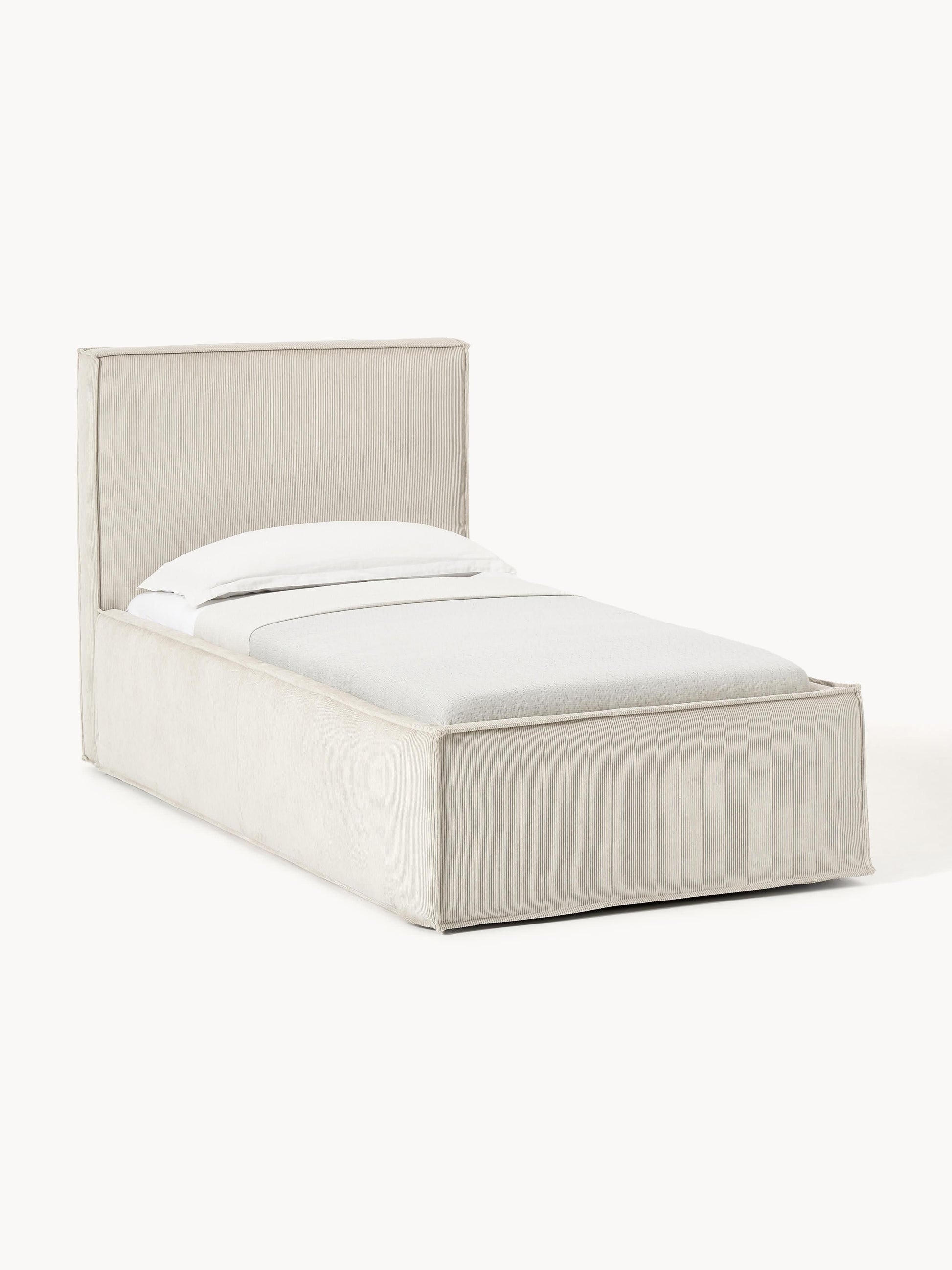 Drennova Single Bed in Corduroy