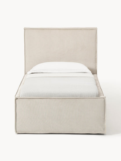 Drennova Single Bed in Corduroy