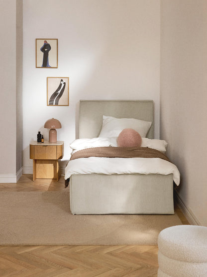 Drennova Single Bed in Corduroy with Storage
