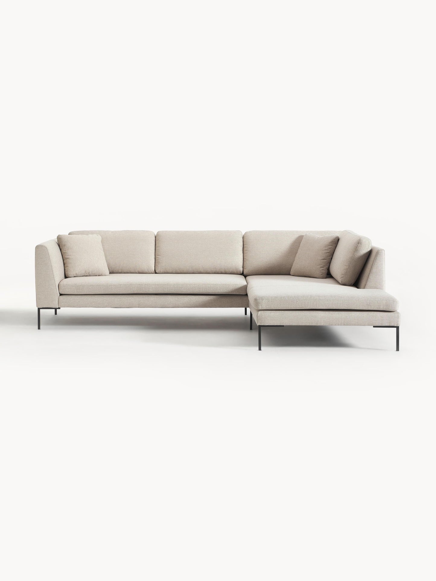 Emvano Corner Sofa with Metal Legs