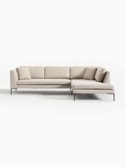 Emvano Corner Sofa with Metal Legs