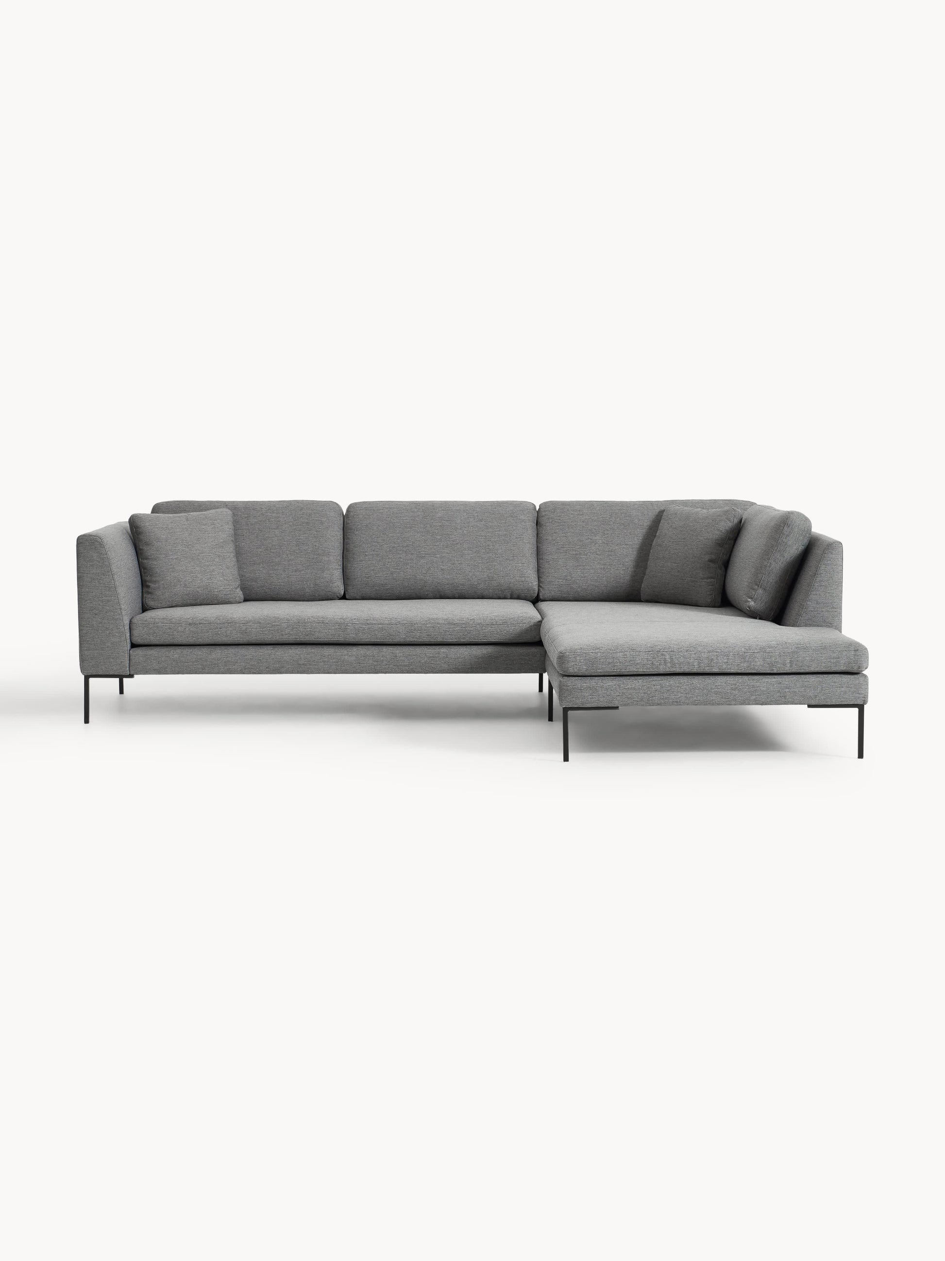 Emvano Corner Sofa with Metal Legs