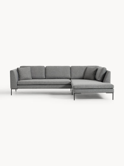 Emvano Corner Sofa with Metal Legs
