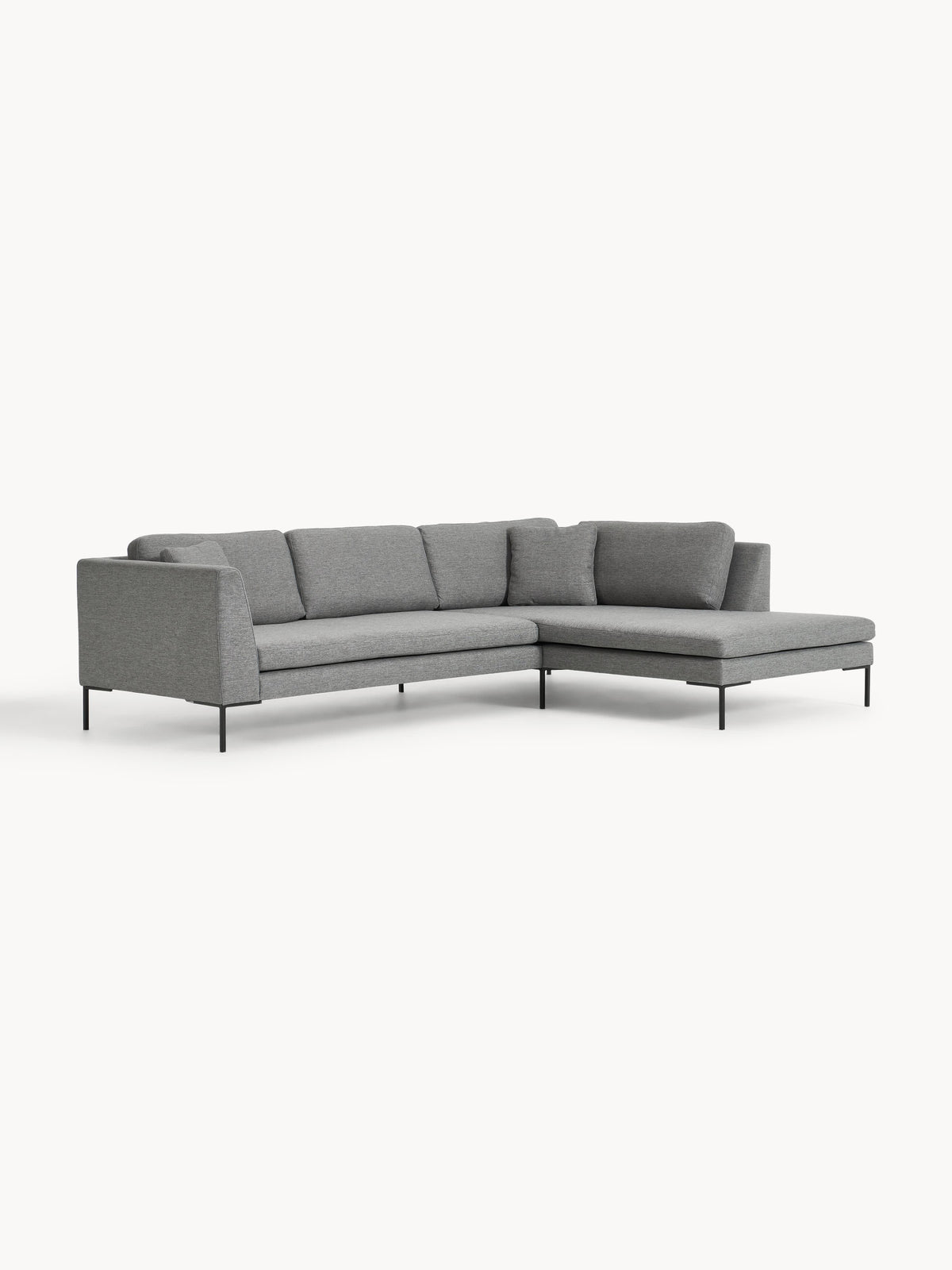 Emvano Corner Sofa with Metal Legs