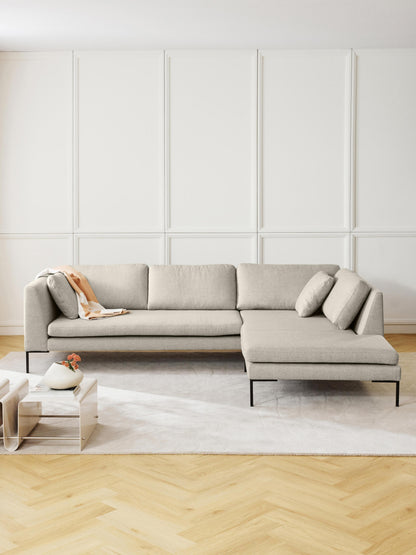 Emvano Corner Sofa with Metal Legs