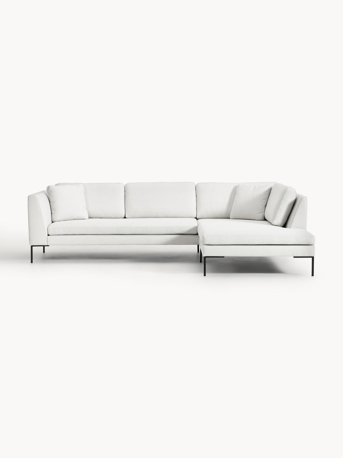 Emvano Corner Sofa with Metal Legs